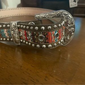 Western leather belt